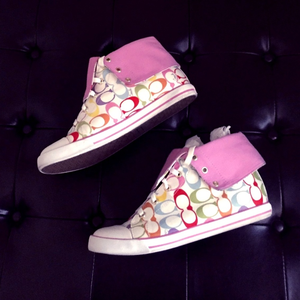 Coach Women's Bonney Multi High Fold Top Sneakers